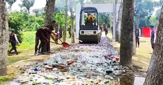 চুয়াডাঙ্গায় বিজিবির মাদকদ্রব্য ধ্বংস